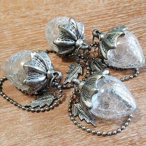 Glass and Metal Acorns